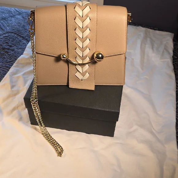 Strathberry Tan and Cream Crossbody Bag - Picture 1 of 10